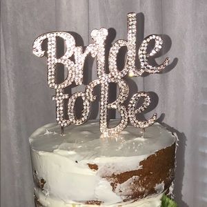 Bride to Be Crystal Cake Topper